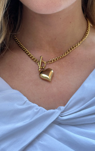 The Musthaves Chunky Heart Chain Goud