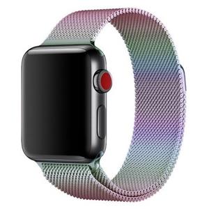 Strap-it Apple Watch 8 milanese band (regenboog)