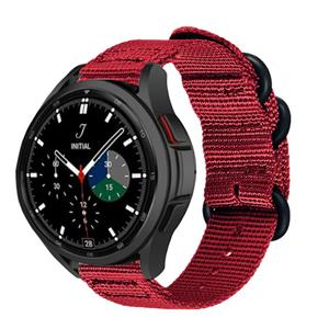Strap-it Samsung Galaxy Watch 4 Classic 46mm nylon gesp band (rood)