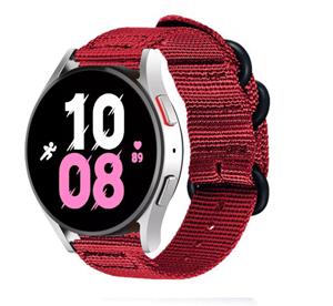 Strap-it Samsung Galaxy Watch 5 - 44mm nylon gesp band (rood)