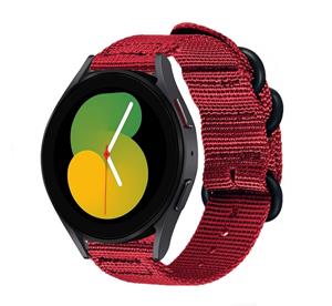 Strap-it Samsung Galaxy Watch 5 - 40mm nylon gesp band (rood)
