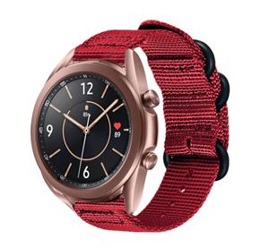 Strap-it Samsung Galaxy Watch 3 - 41mm nylon gesp band (rood)