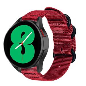 Strap-it Samsung Galaxy Watch 4 - 40mm nylon gesp band (rood)