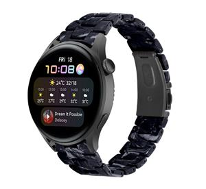 Strap-it Huawei Watch 3 (Pro) resin band (zwart/wit)