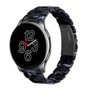 Strap-it OnePlus Watch resin band (zwart/wit)