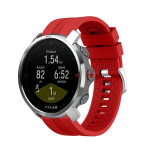 Strap-it Polar Grit X extreme silicone band (rood)
