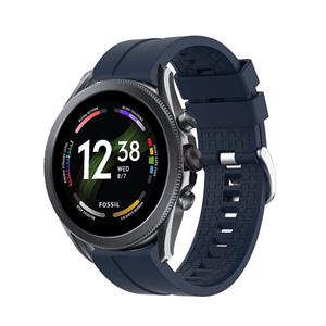 Strap-it Fossil Gen 6 44mm extreme silicone band (donkerblauw)
