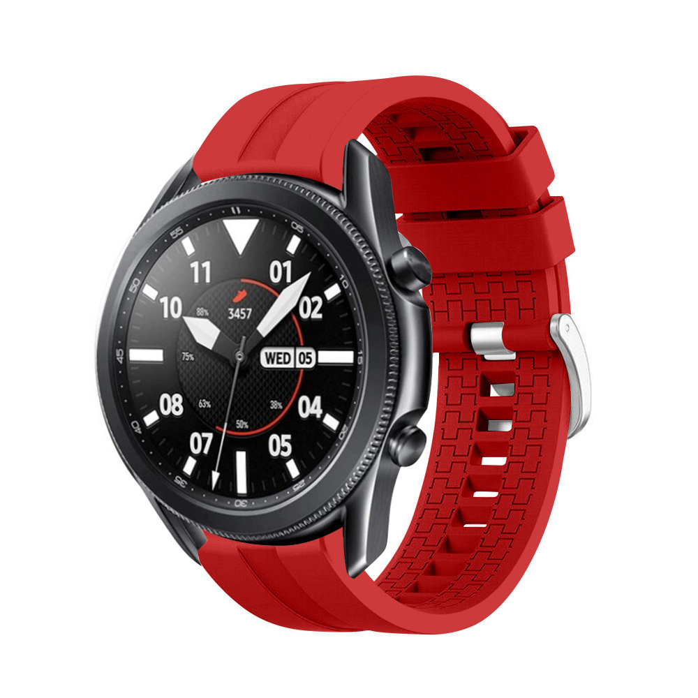 Strap-it Samsung Galaxy Watch 3 45mm extreme silicone band (rood)