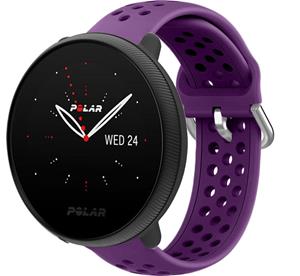 Strap-it Polar Ignite 3 siliconen band met gaatjes (paars)