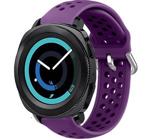 Strap-it Samsung Gear Sport siliconen bandje met gaatjes (paars)