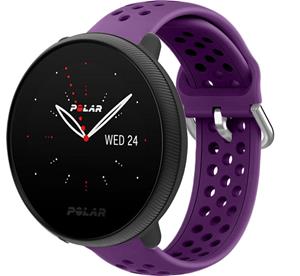 Strap-it Polar Ignite 2 siliconen bandje met gaatjes (paars)