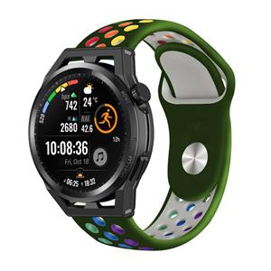 Strap-it Huawei Watch GT Runner sport band (legergroen kleurrijk)