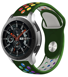 Strap-it Samsung Galaxy Watch sport band 46mm (legergroen kleurrijk)