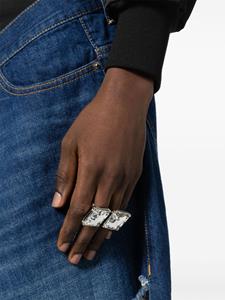 Moschino Ring met kristal - Zilver