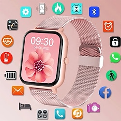 Light in the box 696 ZL54C Slimme horloge 1.83 inch(es) Smart horloge Bluetooth Stappenteller Gespreksherinnering Slaaptracker Compatibel met: Android iOS Dames Heren Handsfree bellen Berichtherinnering Aangepaste
