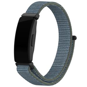 Strap-it Fitbit Inspire nylon bandje (groen-grijs)