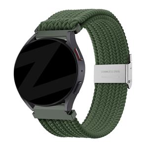 Bandz Xiaomi Watch 2 Pro gevlochten nylon band (olijfgroen)