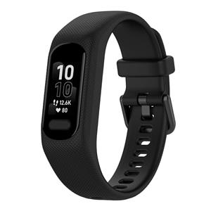 Strap-it Garmin Vivosmart 5 siliconen bandje (zwart)