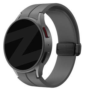 Bandz Samsung Galaxy Watch 6 Classic 47mm siliconen band met D-Buckle (donkergrijs)