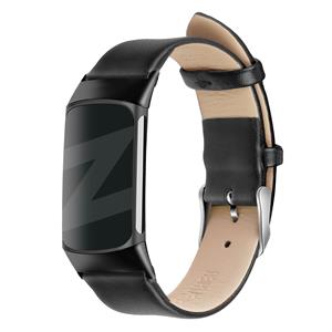 Bandz Fitbit Charge 5 genuine leren band (zwart)
