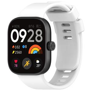 Strap-it Redmi Watch 4 siliconen bandje (wit)