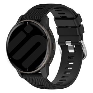 Strap-it Garmin Venu 3 siliconen bandje (zwart)