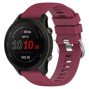 Strap-it Garmin Forerunner 255 siliconen bandje (wijnrood)