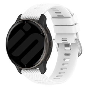 Strap-it Garmin Vivoactive 4 siliconen bandje (wit)