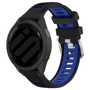 Strap-it Garmin Forerunner 265 sport gesp bandje (zwart/blauw)