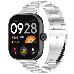 Strap-it Redmi Watch 4 stalen band (zilver)