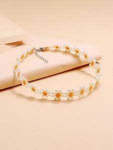 Zaful Daisy Floral Lace Choker Necklace For Women