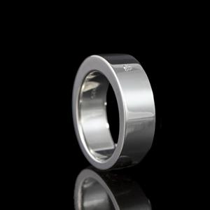 Ring in zilver 5 of 7mm met gesloten askamer + zirkonia