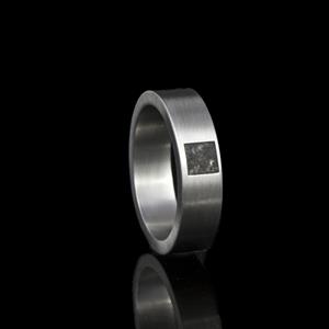 Ring in zilver in 4 breedte-maten met open askamer