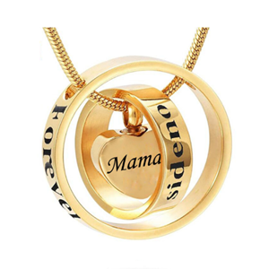 Gedenkartikelen Ashanger Mama Design Hartje in goudkleurig edelstaal