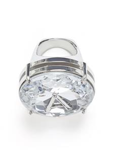 AREA crystal-embellished cocktail ring - Beige