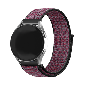 Strap-it Samsung Galaxy Watch Active nylon bandje (true berry)