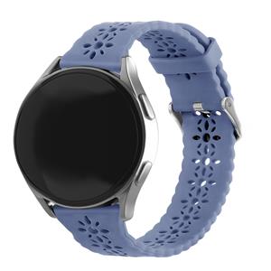 Strap-it Samsung Galaxy Watch Active siliconen bandje met patroon (lavendel grijs)