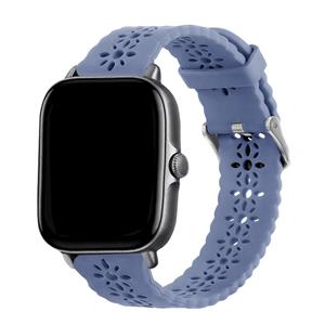 Strap-it Amazfit GTS 3 siliconen bandje met patroon (lavendel grijs)