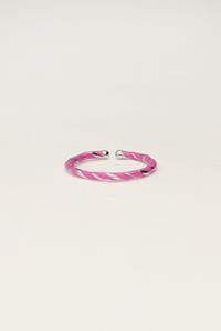 My jewellery Gedraaide ring met roze