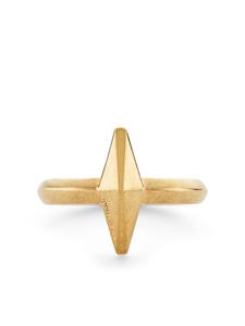 Jimmy Choo logo-engraved matte-finish ring - Goud