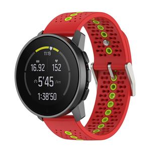 Strap-it Suunto 5 Peak siliconen bandje (rood/groen)