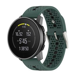 Strap-it Suunto 5 Peak siliconen bandje (groen/zwart)