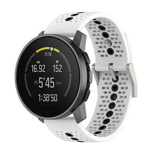 Strap-it Suunto 5 Peak siliconen bandje (wit/zwart)