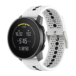 Strap-it Suunto 9 Peak Pro siliconen bandje (wit/zwart)