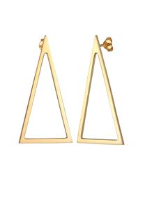 Elli Premium Paar Ohrstecker Ohrhänger Dreieck Trend 925 Silber vergoldet, Dreieck