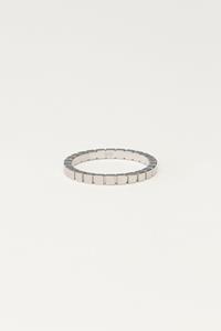 My jewellery Minimalistische ring met vierkantjes