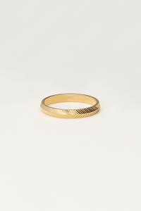 My jewellery Minimalistische ring met vissengraat