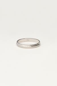 My jewellery Minimalistische ring met vissengraat