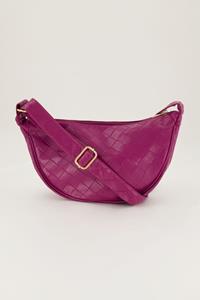 My jewellery Fuchsia crossbody met ruitjespatroon