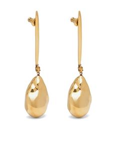 Alexander McQueen Metal Pearl Stick drop earrings - Goud